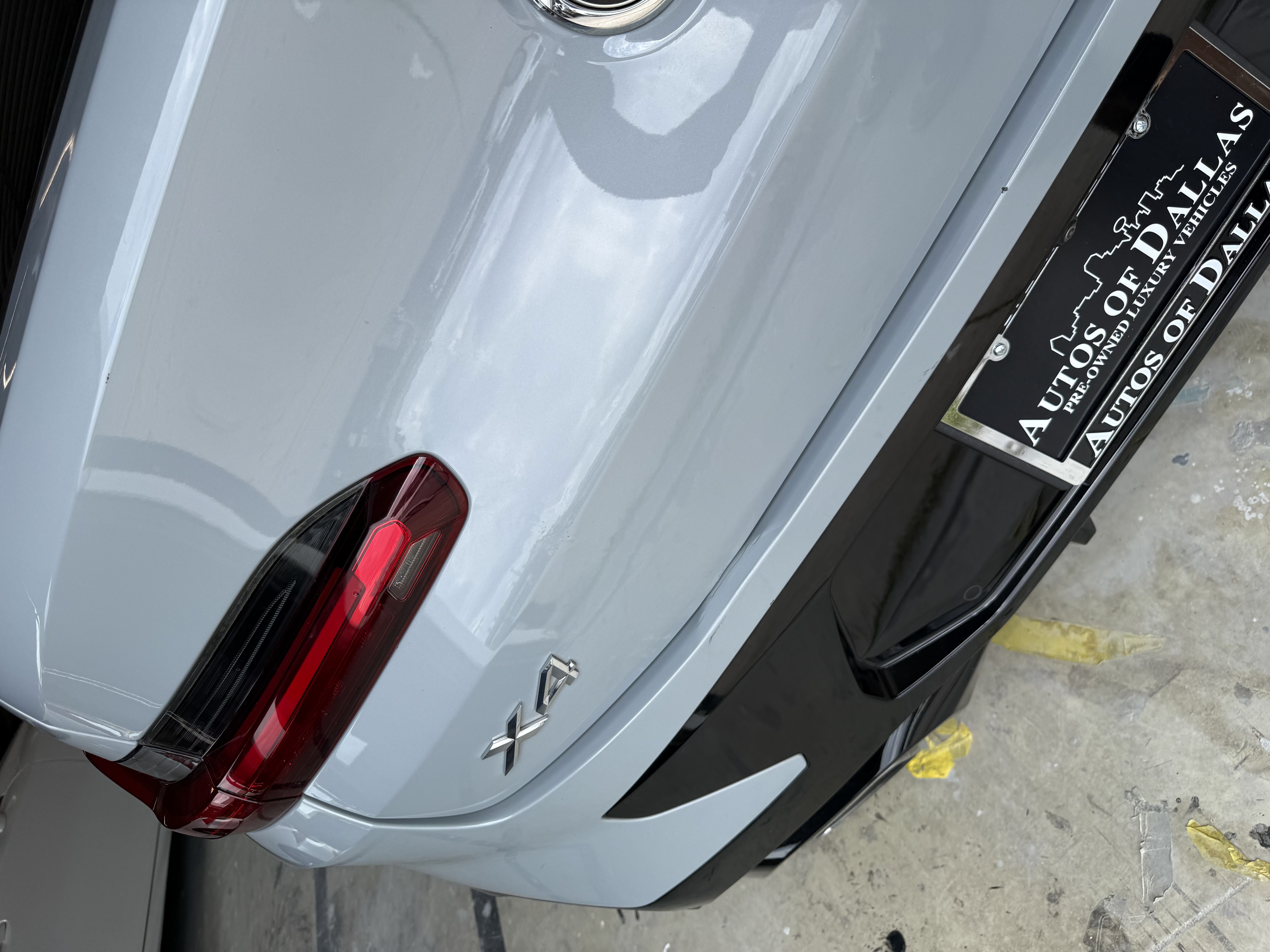 BMW X4 rear quarter straight and refinished in the booth